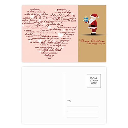 Cartes postales de Saint-Valentin en cœur rose blanc en lot de 20 pièces pour déclarer votre amour