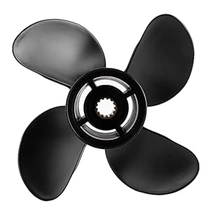 Yctze-propeller, Buitenboordmotorpropeller met Hoge Stuwkracht Aluminiumlegering 4-bladen Motorpropeller Geschikt voor Hon-da-buitenboordmotor 35-60HP Vervanging van Motorpropeller