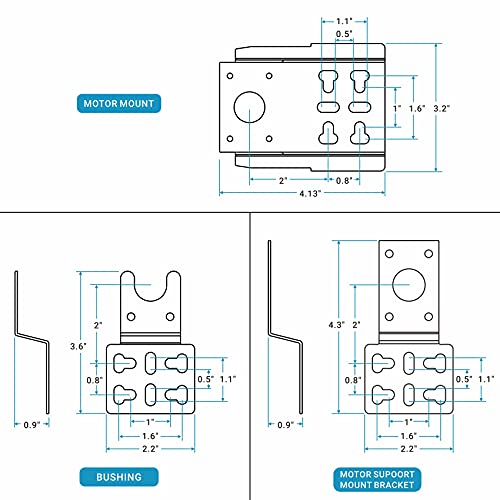 onlyfire Universal Grill Edelstahl Halterung Set | Halter Set für Grillspieß Motor| Grillmotor Halterung für Drehspieß|Motorhalterung für Gasgrill
