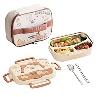 Boîtes à Déjeuner, Boîte à Déjeuner Japonaise Double Couche En Bois Avec 3 Compartiments Pour Enfants, Adultes, Pique-nique, école, Randonnée, Camping