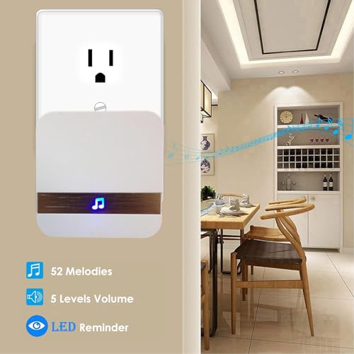 Caregiver Pager, FullHouse Wireless Call Button SOS Alert Nurse Calling Patient Fall Help System for Elderly Monitoring at Home, IP55 Waterproof - Thumbnail 3