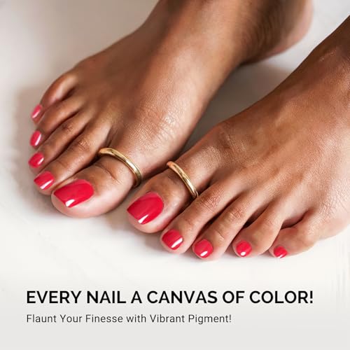 Image of MelodySusie 32Pcs Semi Cured Gel Toe Nail Strips, Works with UV /LED Lamps