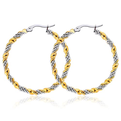 Boucles d'oreilles créoles avec cercle de corde pour un style bohème chic