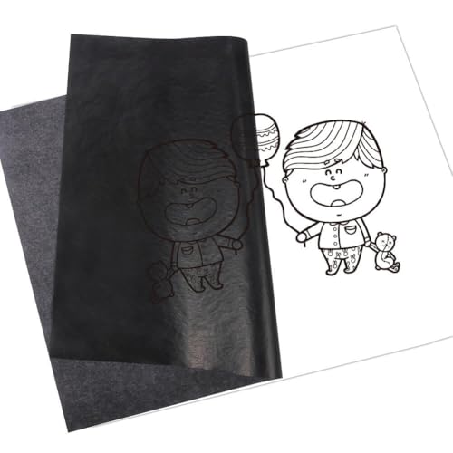 Image of Selizo 100 Sheets Black Carbon Transfer Tracing Paper for Wood, Paper, Canvas and Other Art Surfaces (9 x 13 Inches)