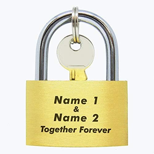EDSG Personalised Engraved Padlock Wedding | Annivesary Gift | Present Love Lock Comes in Gift Box Hand Finished in UK