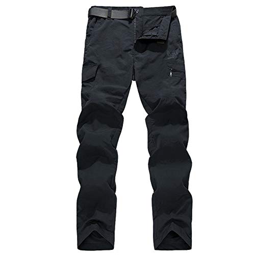XIOSOIAHOU Hombre Quick Dry pantalones casuales pantalones de carga masculinos pantalones impermeables ligeros verano de los hombres del ejército del estilo militar Pantalones for hombres Pantalones