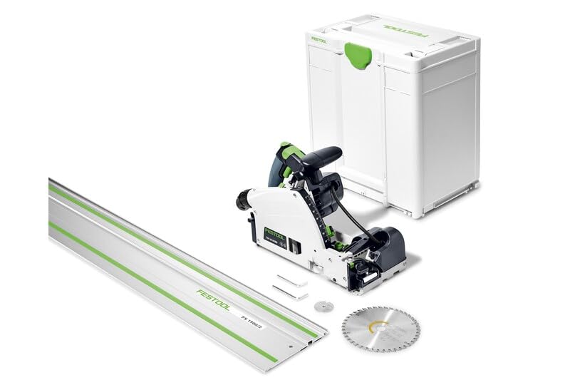 Festool Plunge-Cut Saw with Scoring Function TSV 60 KEB-F-Plus-FS and 75-inch (1900mm) Guide Rail 576735+491503