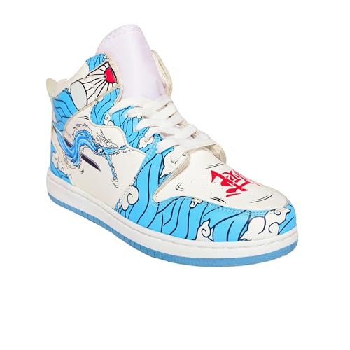 Image of Fans Army Demon Slayer Tanjiro Water Dragon Anime Lace-Up Sneakers for Men