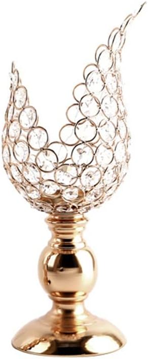 European Type Gold Electroplating Iron Craft Products Petal Candlestick Home Ornaments Wedding Props