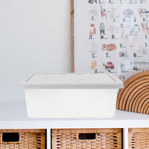 Bac de rangement pour vêtements et jouets boîte plastique transparente couvercle organisateur lit