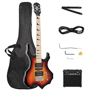 Guitare électrique Ensemble de guitare électrique avec ensemble de haut-parleurs 20 W Housse de guitare, sangle, médiators - Les Beatles, Paul McCartney, John Lennon, RIngo Starr, George Harrison Guitare électrique Ensemble de guitare électrique avec ensemble de haut-parleurs 20 W Housse de guitare, sangle, médiators – Image 3