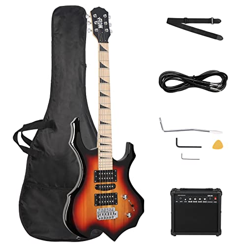 Guitare électrique Ensemble de guitare électrique avec ensemble de haut-parleurs 20 W Housse de guitare, sangle, médiators - Les Beatles, Paul McCartney, John Lennon, RIngo Starr, George Harrison Guitare électrique Ensemble de guitare électrique avec ensemble de haut-parleurs 20 W Housse de guitare, sangle, médiators – Image 4