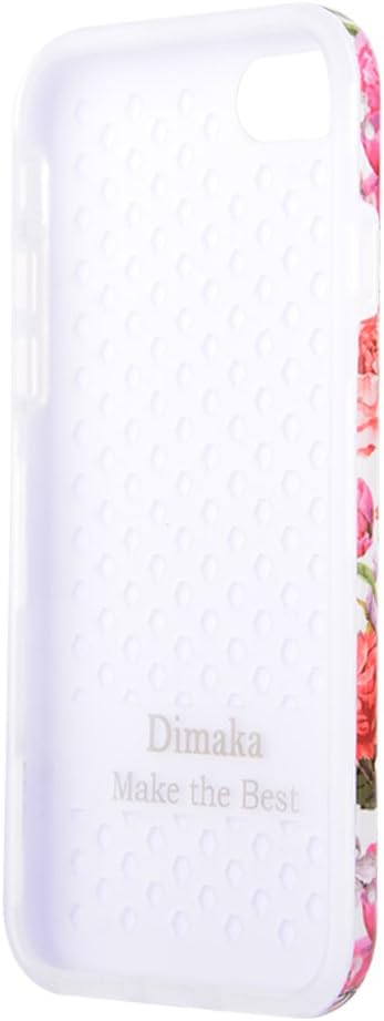 Dimaka Case for iPhone 7 Case, iPhone 8 Case for Girls, Cute Floral Leef Flower Pattern Protective Case, 2 Layer Hybrid Drop Proof Cover [Retro Design] for iPhone 7 and 8 (107)