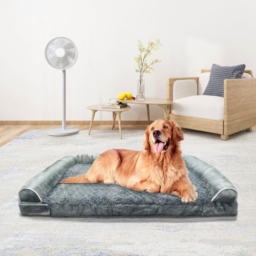 Orthopädisches XL Memory Foam Hundebett mit Klebe-Design