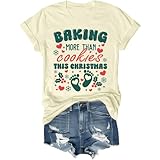 Baking More Than Cookies This Christmas Pregnancy Shirt Maternity T-Shirt Cookies Tee