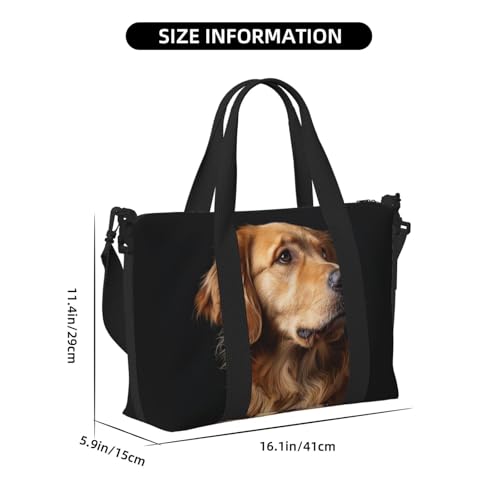 Golden Retriever art print Travel Duffel Bag, Sports Tote Gym Bag, Swim Pool Bag Large Shoulder Tote Bag for Beach Weekender4