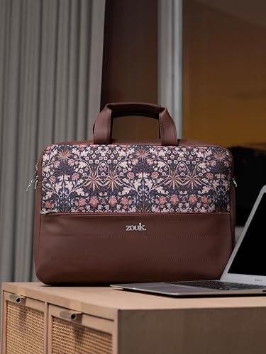 Image of ZOUK Arin Laptop Bag | Slim & Stylish Laptop Bag for Women Office Use | Fits 15.6+ Inch Laptop | Padded Compartment Fits up to 17 Inch Laptop | Water-Resistant | Lightweight