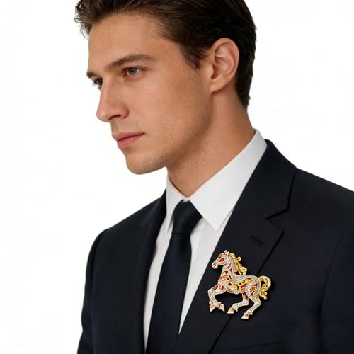 Image of Animal Brooch for Men Vintage Metal Wildlife Lapel Pin Suit Jacket Badge Fashion Accessories for Men