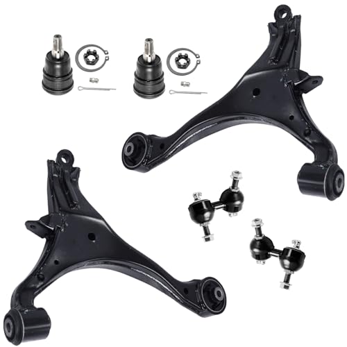 Image of Detroit Axle - 8pc Front End Suspension Kit for 2001-2005 Honda Civic 2001-2003 EL 2 Lower Control Arms 2 Lower Ball Joints 2 Ready Struts 2 Sway Bar End Links 2002 Replacement
