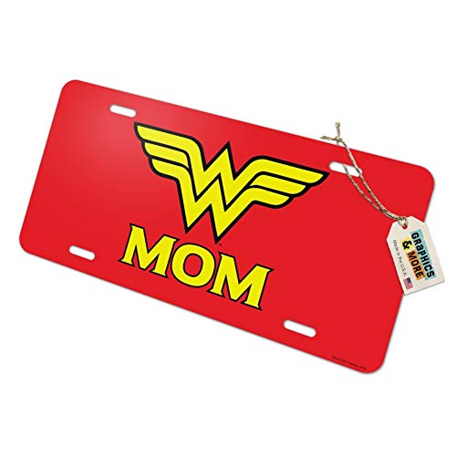 GRAPHICS & MORE Wonder Woman Wonder Mom Logo Novelty Metal Vanity Tag License Plate