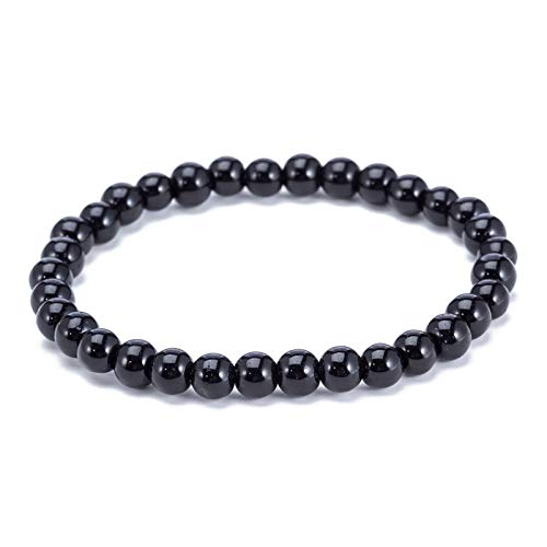 Bracelet en pierre naturelle noire 6mm : finissez-en avec les fautes de goût masculines