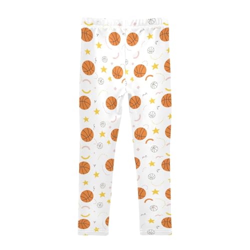 Girls Leggings Size 4T Basketball White Soft Stretchy Pants Breathable Girl Clothes for Running School2