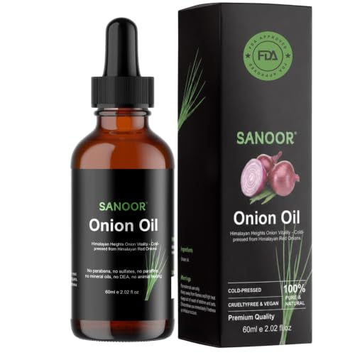 SANOOR Himalayan Red Onion Hair Oil | Lightweight Conditioning Oil for Hair & Scalp | Helps Smooth Frizz Add Shine & Nourish Dry-Looking Hair | 60 ml