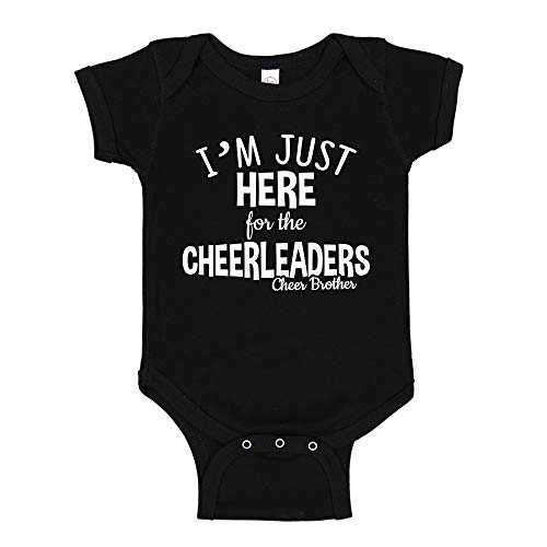 Image of I'm Just Here for The Cheerleaders Funny Baby Bodysuit/Toddler T-Shirt for Cheer Brother
