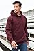 Port & Co Fleece Pullover Hooded Sweatshirt-PC78H-L-Heather Sangria