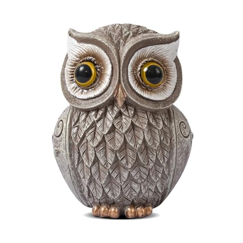 Estatua Búho Marrón para Decoración del Hogar