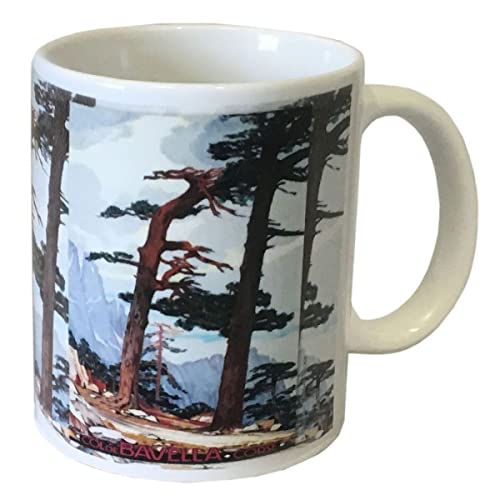 Corse Tasse en céramique blanche rétro Bavella