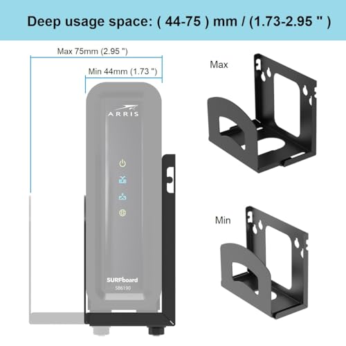 Beiyier Cable Box Mount and Adjustable Wall Mount for Small Wide Devices, Like Streaming Media Devices, DVD Players and Boxes（CableBoxM by Beiyier - Image 3