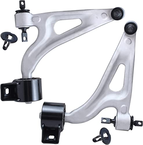 Image of Detroit Axle - Front 8pc Control Arms Kit for 04-07 Ford Freestar Mercury Monterey, 2 Lower Control Arms w /Ball Joints 2 Stabilizer Sway Bar Links 4 Tie Rod Ends 2004 2005 2006 2007 Replacement