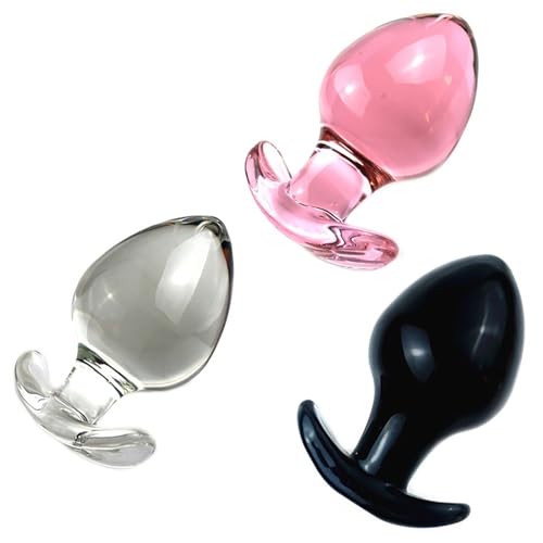 FUJIEYU 6.6cm Diámetro de gran tamaño cristal de vidrio material espalda dispositivo de masaje con base curva pulpa masajeador,Clear