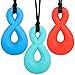 Chewelry for Boys & Girls - Sensory Chew Necklace - Chewlery for Autism ADHD Oral Motor Chewing Biting Teething Needs - Infinity Twist 2-Pack by Solace