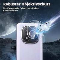 WILLONE Für Xiaomi Redmi Note 14 Pro Plus 5G / Note 14 Pro+ Panzer Schutz Glas (6,67 Zoll), 2 Stück Schutzfolie Glas+Kamera Schutzfolie 2 Stück, 9H Härte, Fingerabdruck kompatibel, HD Anti-Kratzen – Ansicht 6