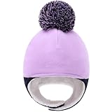 Otoyzy Baby Beanie Hat Pom Full Hood Hat Toddler Winter Hat Fleece Earflap Cap for 2-4T Boys Girls Winter