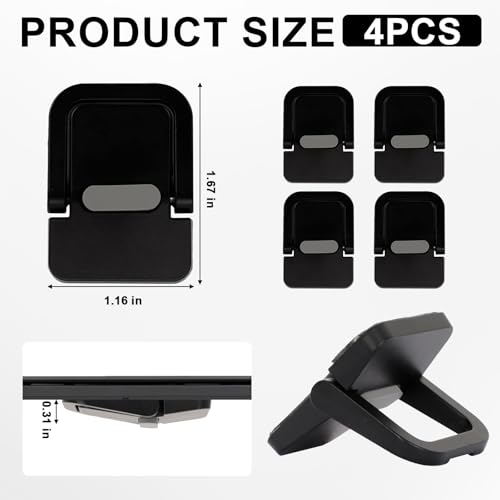 Elevadores adhesivos portátiles para teclado, 4 piezas miniatura 2