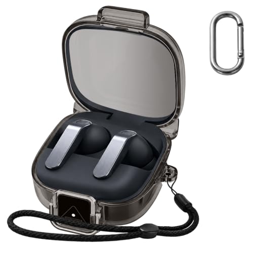 For Galaxy Buds 4 Pro/Buds4 �P�[�X �J�o�[ �yHUKWIMO�z �J���r�i�t��+�X�g���b�v�t�� �ϏՌ� �h�� �h�o �����[�d�\ �S�ʕی� �L�Y�h�~ Galaxy Buds 4 Pro/Buds4 �Ή� [�O���[] 1��