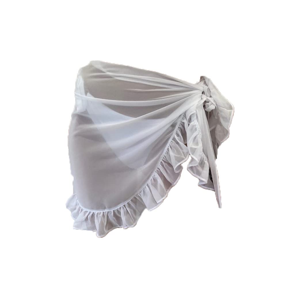 Treer Pareos de Playa para Mujer Cubrirse Traje de Baño para Bikini Bañador de Gasa Pareo Bufanda Wrap Sarong Coverups Chal Multifuncional Beach Coverups