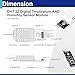 6 Set Digital Temperature and Humidity Sensor Modules, Compatible with DHT22/AM2302, 3.3V–5V Sensors for Arduino with Dupont Wires