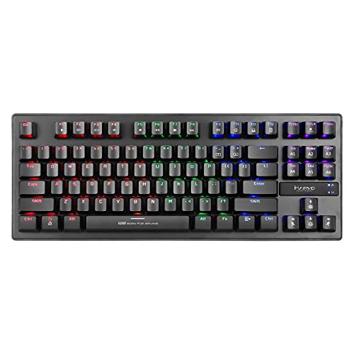 MARVO Scorpion KG901 RGB LED Teclado Compacto para Juegos con interruptores mecánicos Azules