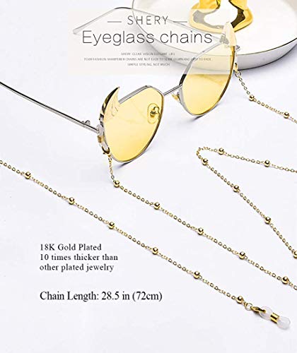 Allencoco 18K Gold Plated Eyeglass Chain Sunglasses Eyewear Strap Holder Reading Glasses Retainer For Women #TOP1