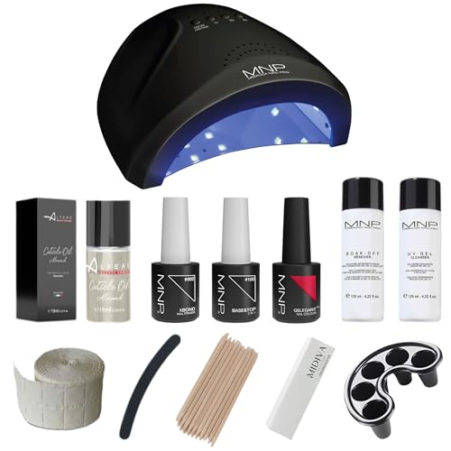 MESAUDA Zestaw startowy do paznokci 14 ml półtrwały lakier do paznokci + MESAUDA Uv/led Starlight + darmowy lakier do paznokci 5 ml i olejek do uzdrawiania ALTEAX + akcesoria