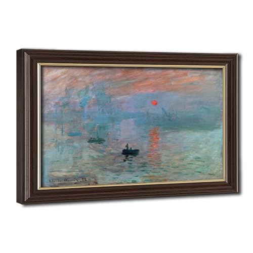 Affiches sur toile Impression Sunrise Claude Monet cadre à suspendre