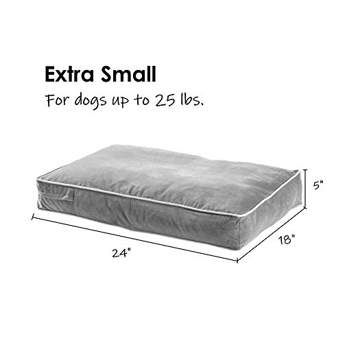 Charlie Rectangle Indoor/Outdoor Pillow Style Dog Bed, Navy, Extra Small (18" x 24") - Image 7