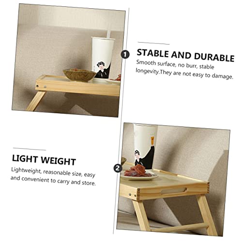 Table d'étude pliable en bois beige Uonlytech pour ordinateur
