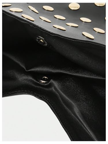 MakeMeChic Women's Single Strap Rivet Shoulder Handbags PU Leather Y2K Underarm Bags4