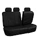 FH Group Full Set Faux Leather Car Seat Covers for Low Back Front Seat Covers, Airbag Compatible, Split Bench Rear Seat, Universal Fit for SUV, Sedan, Black