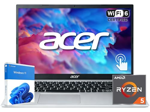 acer Aspire 3 2026 Touchscreen Laptop | AMD Ryzen 5 7520U CPU(beat Intel i7-1165G7) | 15.6' FHD Display | 16GB DDR5 RAM | 256GB SSD | Wi-Fi 6 | Windows 11 | Business, Study & Productivity